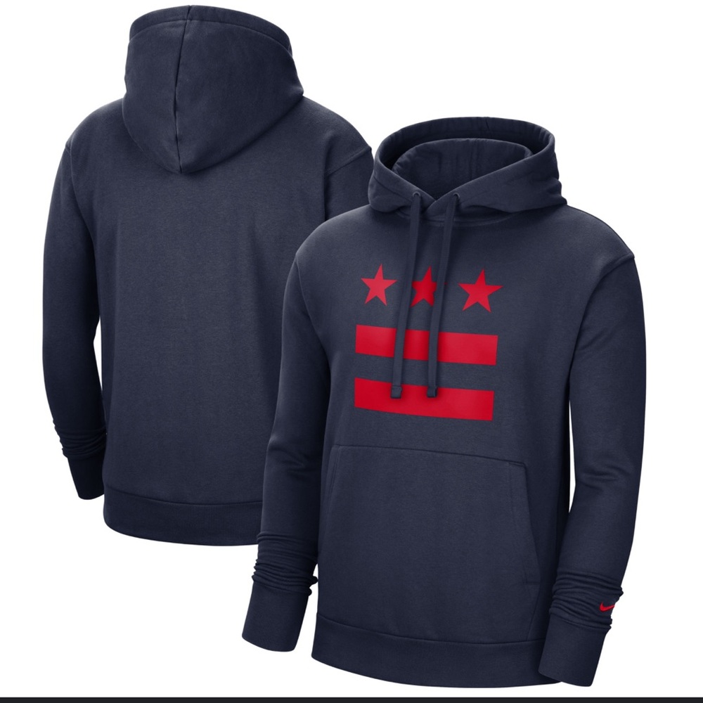 Men's Washington Wizards Nike Blue 2020/21 City Edition Essential Logo hoodie